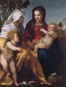 Andrea del Sarto THe Madonna and Child with Saint Elzabeth and Saint John the Baptist oil painting artist